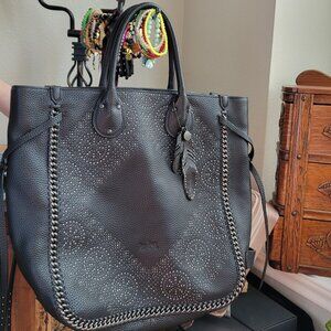 Limited edition Coach studded Tatum whipstitch in Black